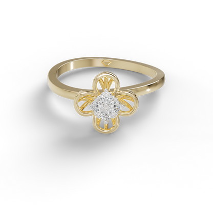 Guru Jewel's Impressive C.Z Diamond Studded Silver Ring For Her