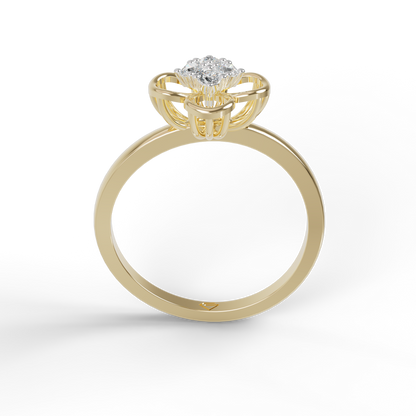 Guru Jewel's Impressive C.Z Diamond Studded Silver Ring For Her
