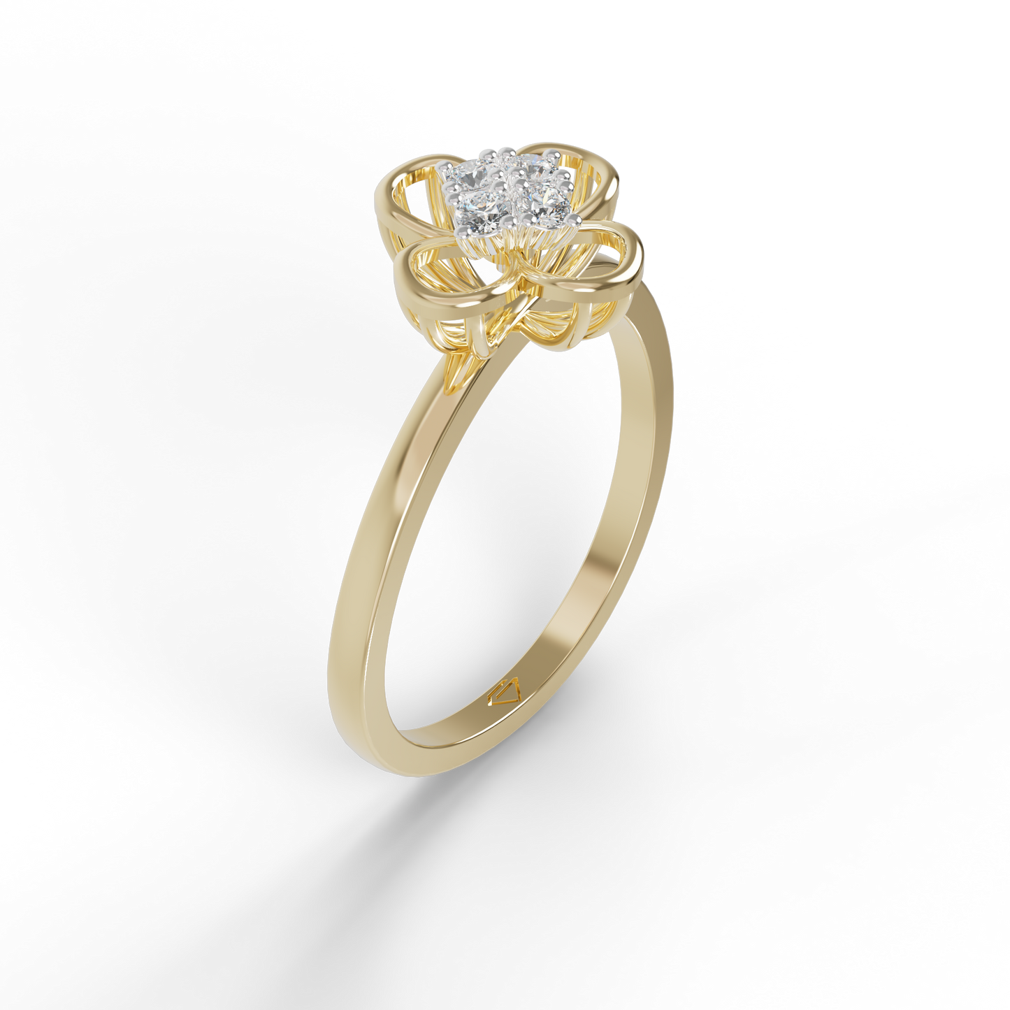 Guru Jewel's Impressive C.Z Diamond Studded Silver Ring For Her