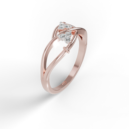 Guru Jewel's Round C.Z Diamond Studded Silver Ring For Her