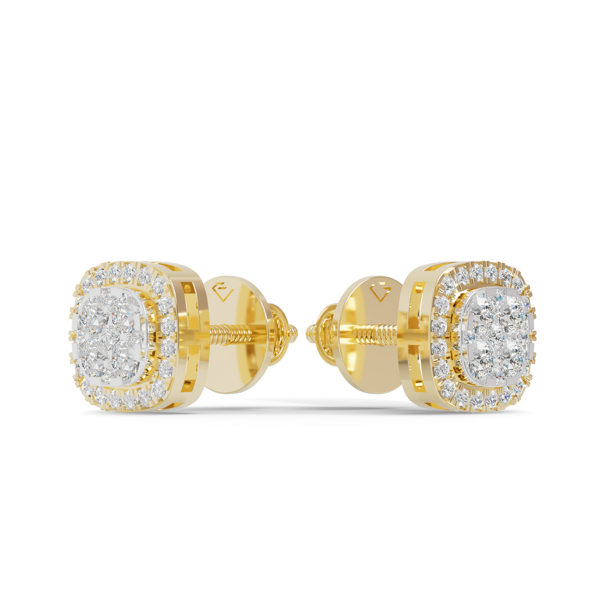 Guru Jewel's Fabulous Diamond Studded Silver Earrings For Her