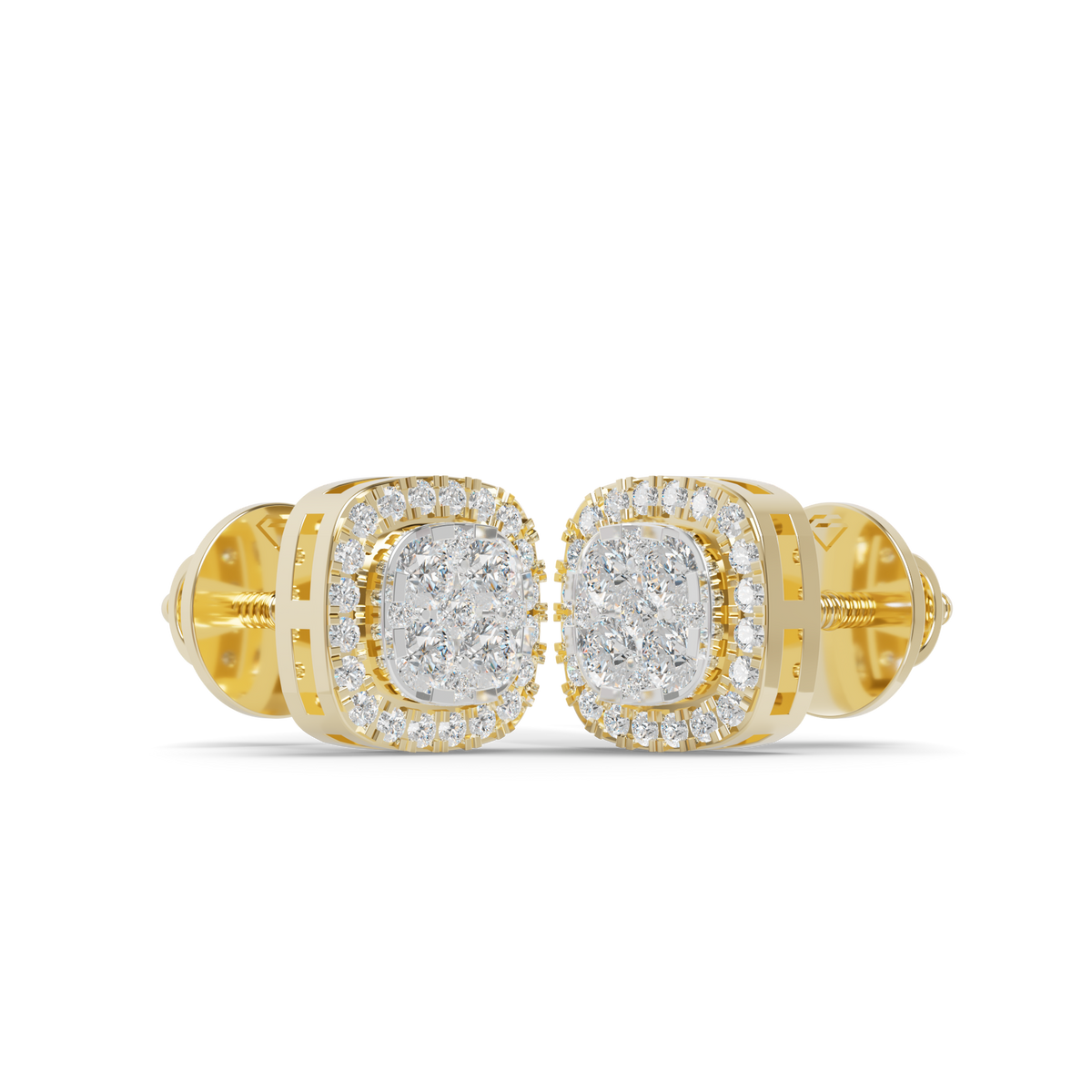 Guru Jewel's Fabulous Diamond Studded Silver Earrings For Her
