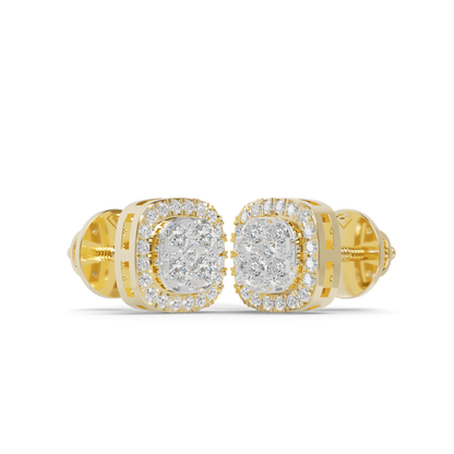 Guru Jewel's Fabulous Diamond Studded Silver Earrings For Her