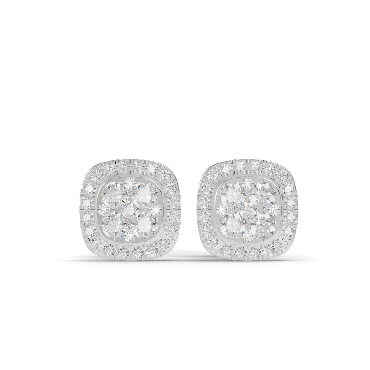 Guru Jewel's Fabulous Diamond Studded Silver Earrings For Her