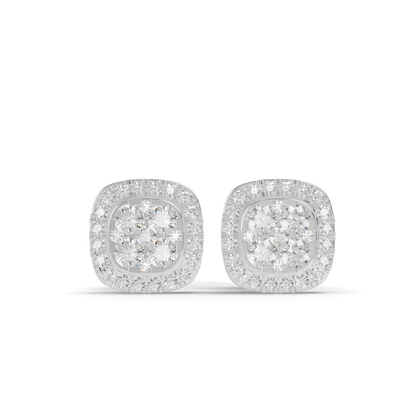 Guru Jewel's Fabulous Diamond Studded Silver Earrings For Her