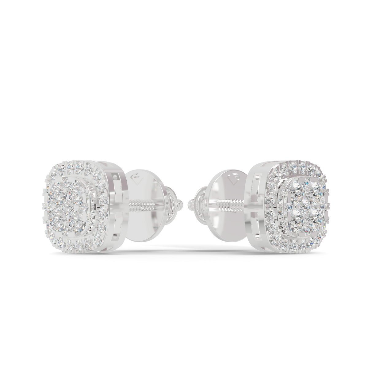 Guru Jewel's Fabulous Diamond Studded Silver Earrings For Her