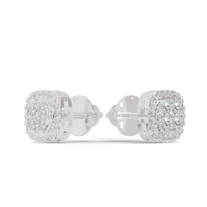 Guru Jewel's Fabulous Diamond Studded Silver Earrings For Her