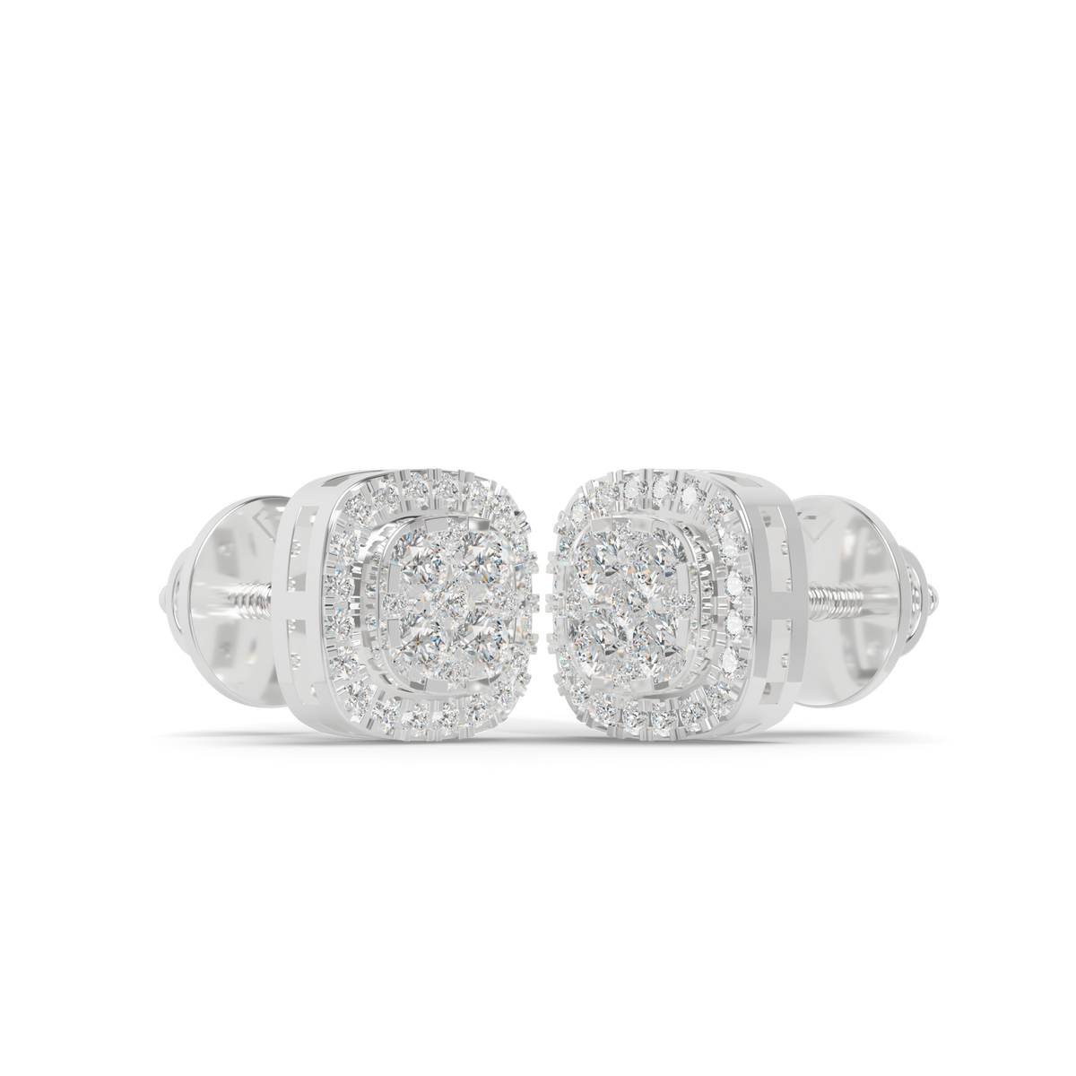 Guru Jewel's Fabulous Diamond Studded Silver Earrings For Her