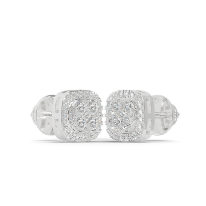Guru Jewel's Fabulous Diamond Studded Silver Earrings For Her