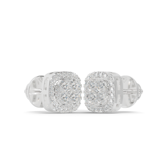 Guru Jewel's Fabulous Diamond Studded Silver Earrings For Her