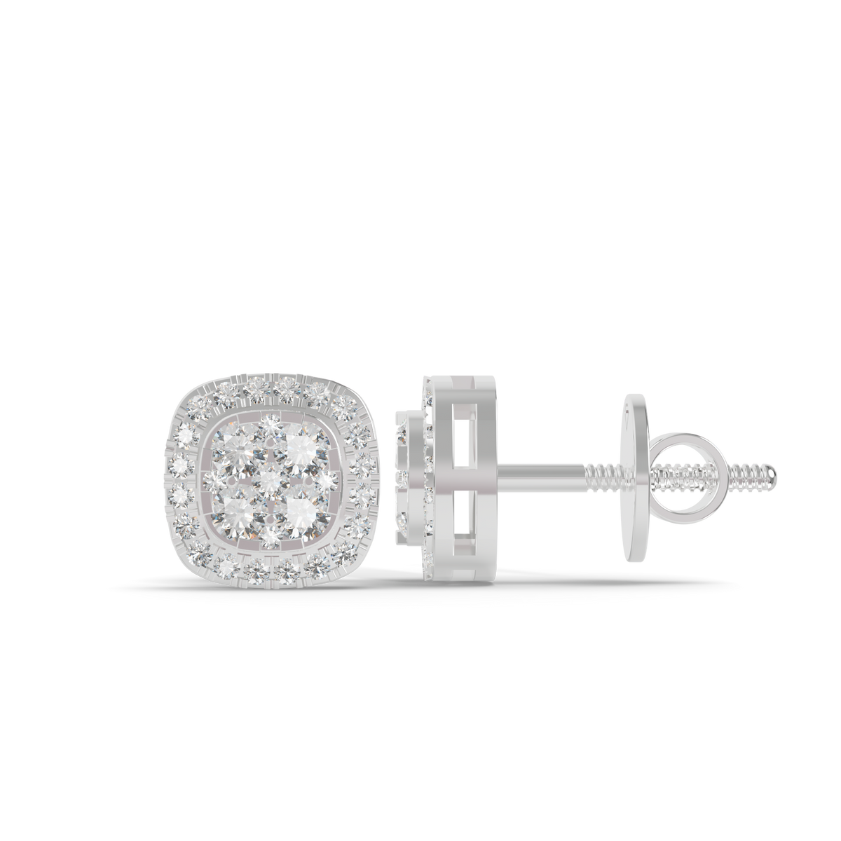 Guru Jewel's Fabulous Diamond Studded Silver Earrings For Her