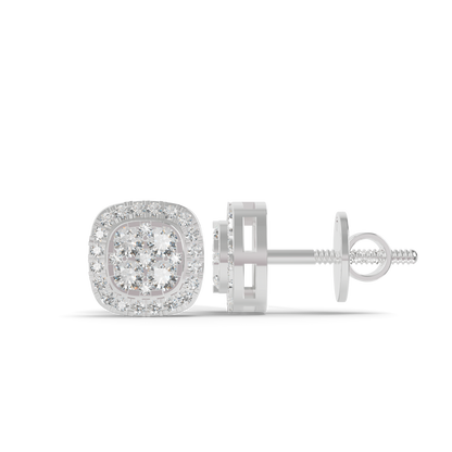 Guru Jewel's Fabulous Diamond Studded Silver Earrings For Her