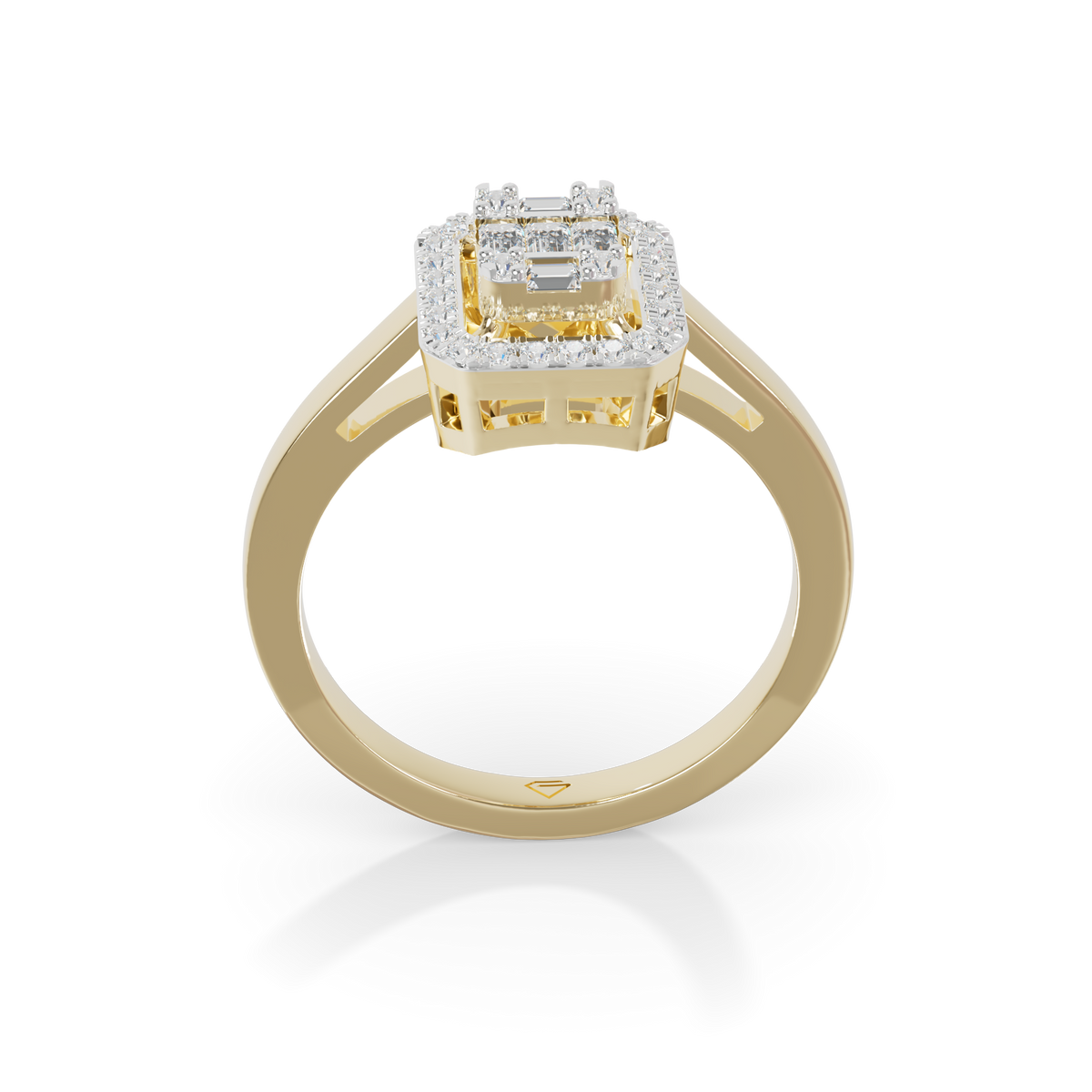 Devastating 925 Silver And Round Diamond Studded Ladies Ring For Her