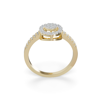 Guru Jewel's Elegant Halo Cluster Diamond Ring for Her