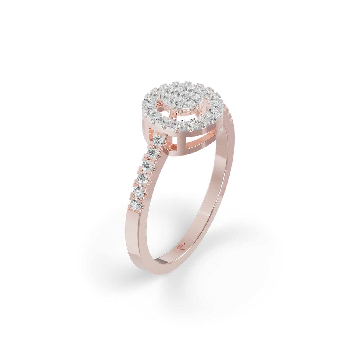 Guru Jewel's Elegant Halo Cluster Diamond Ring for Her