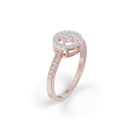 Guru Jewel's Elegant Halo Cluster Diamond Ring for Her