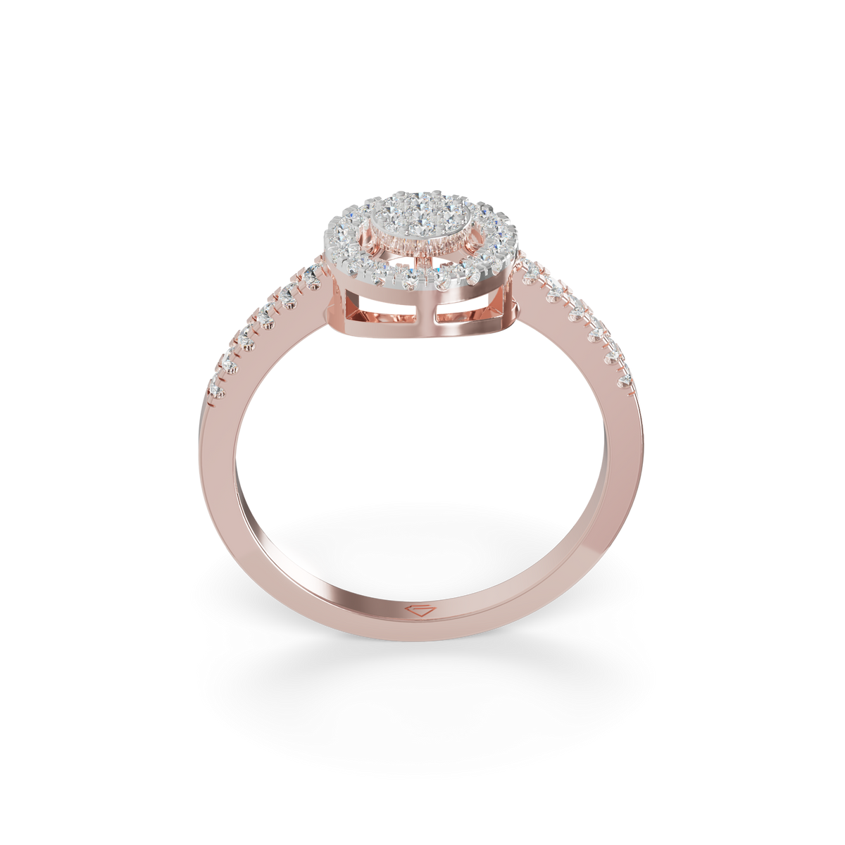 Guru Jewel's Elegant Halo Cluster Diamond Ring for Her