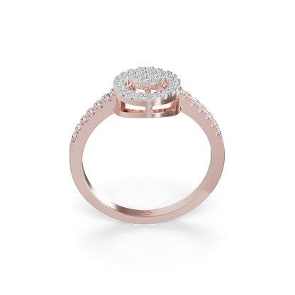 Guru Jewel's Elegant Halo Cluster Diamond Ring for Her