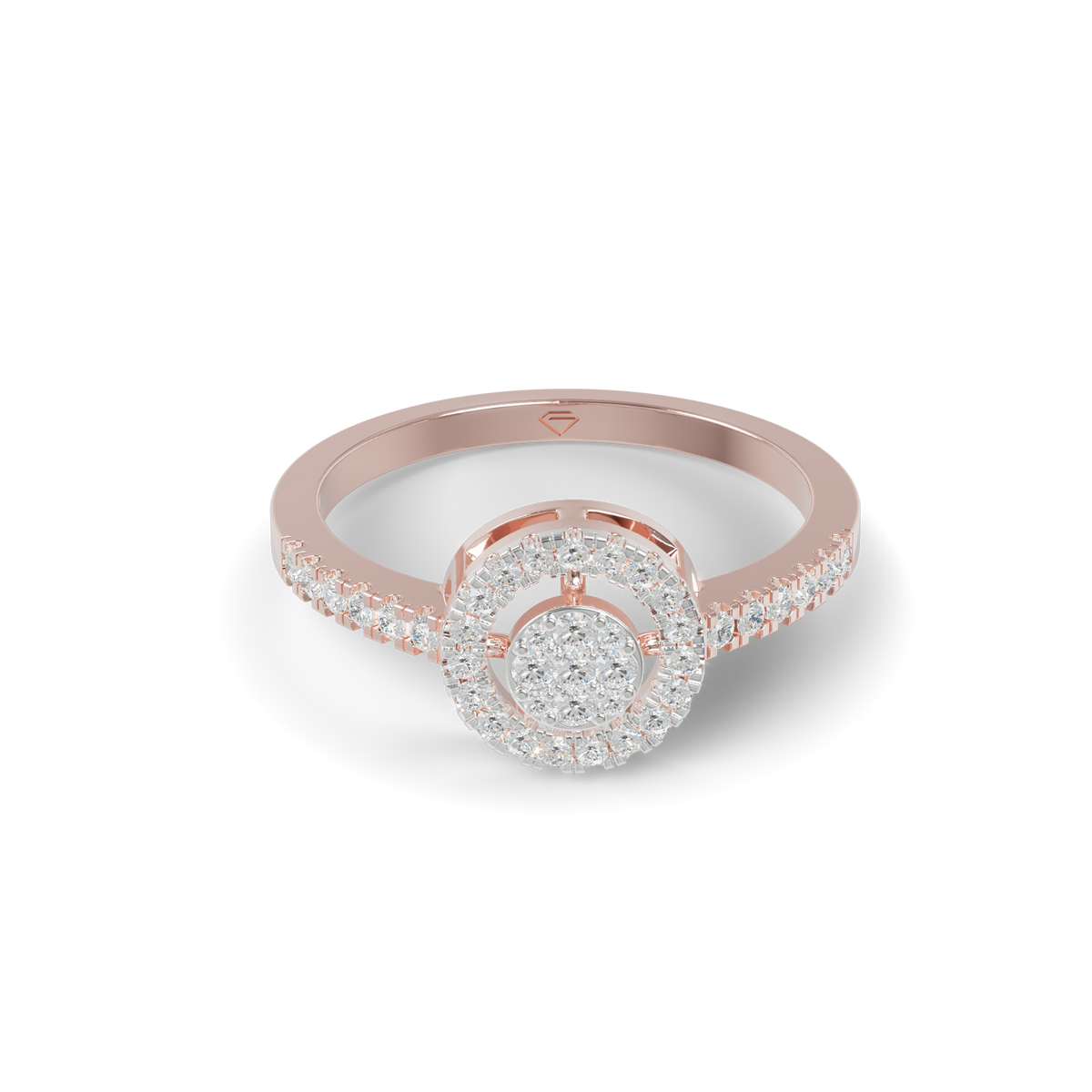 Guru Jewel's Elegant Halo Cluster Diamond Ring for Her
