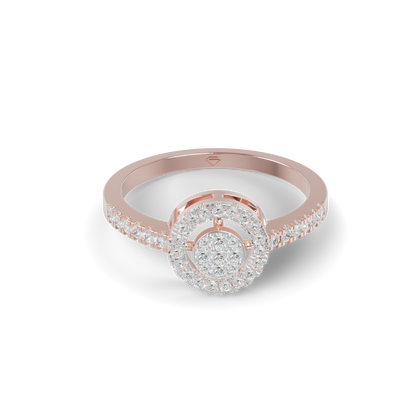 Guru Jewel's Elegant Halo Cluster Diamond Ring for Her