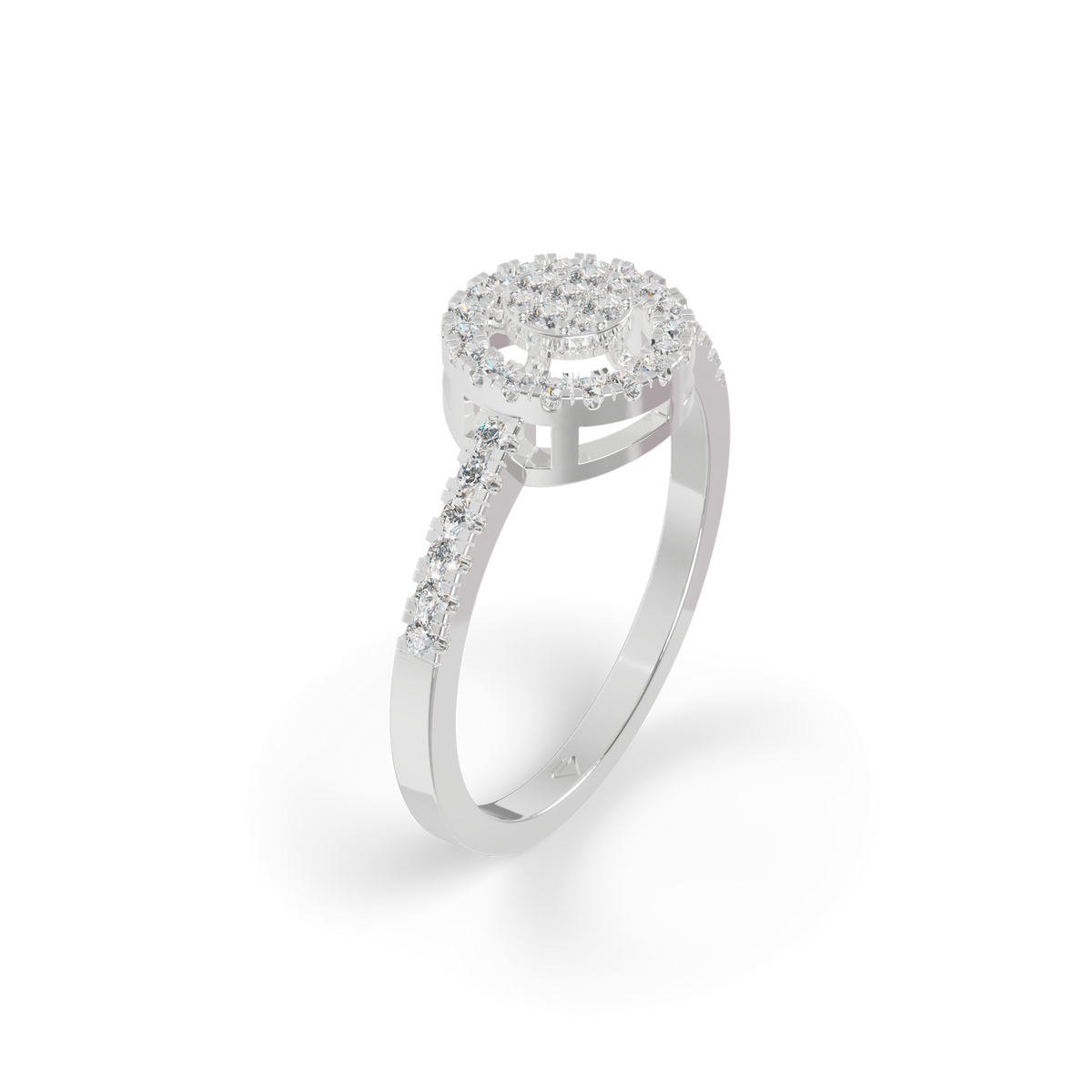 Guru Jewel's Elegant Halo Cluster Diamond Ring for Her