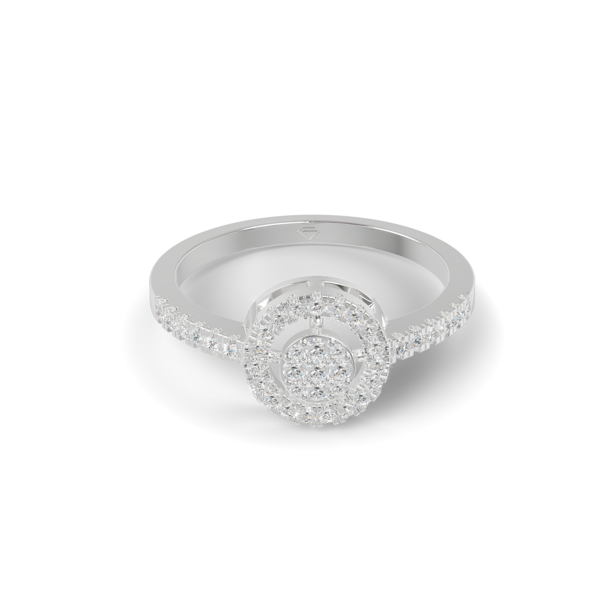 Guru Jewel's Elegant Halo Cluster Diamond Ring for Her