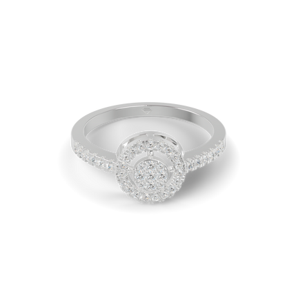 Guru Jewel's Elegant Halo Cluster Diamond Ring for Her