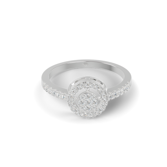 Guru Jewel's Elegant Halo Cluster Diamond Ring for Her
