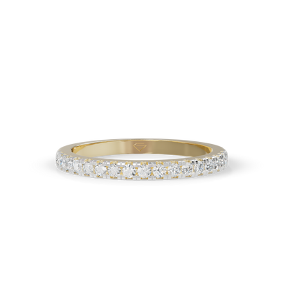 Guru Jewel's Dazzling Full Circle Diamond Silver Ring for Her