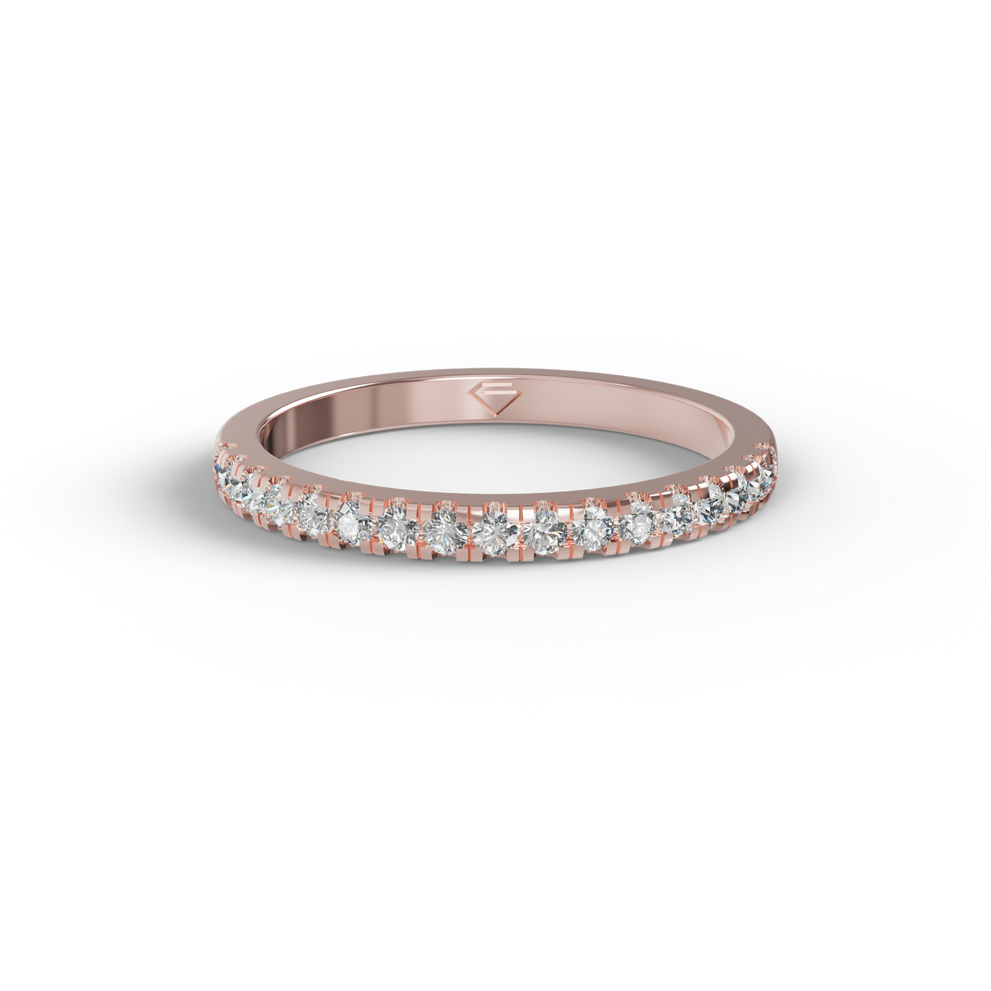 Guru Jewel's Fascinating Round C.Z Diamond Studded Eternity Band Ring For Her