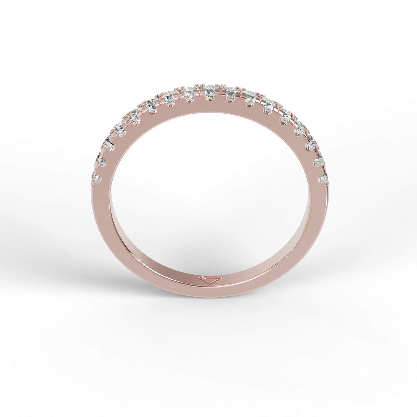 Guru Jewel's Fascinating Round C.Z Diamond Studded Eternity Band Ring For Her