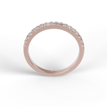 Guru Jewel's Fascinating Round C.Z Diamond Studded Eternity Band Ring For Her