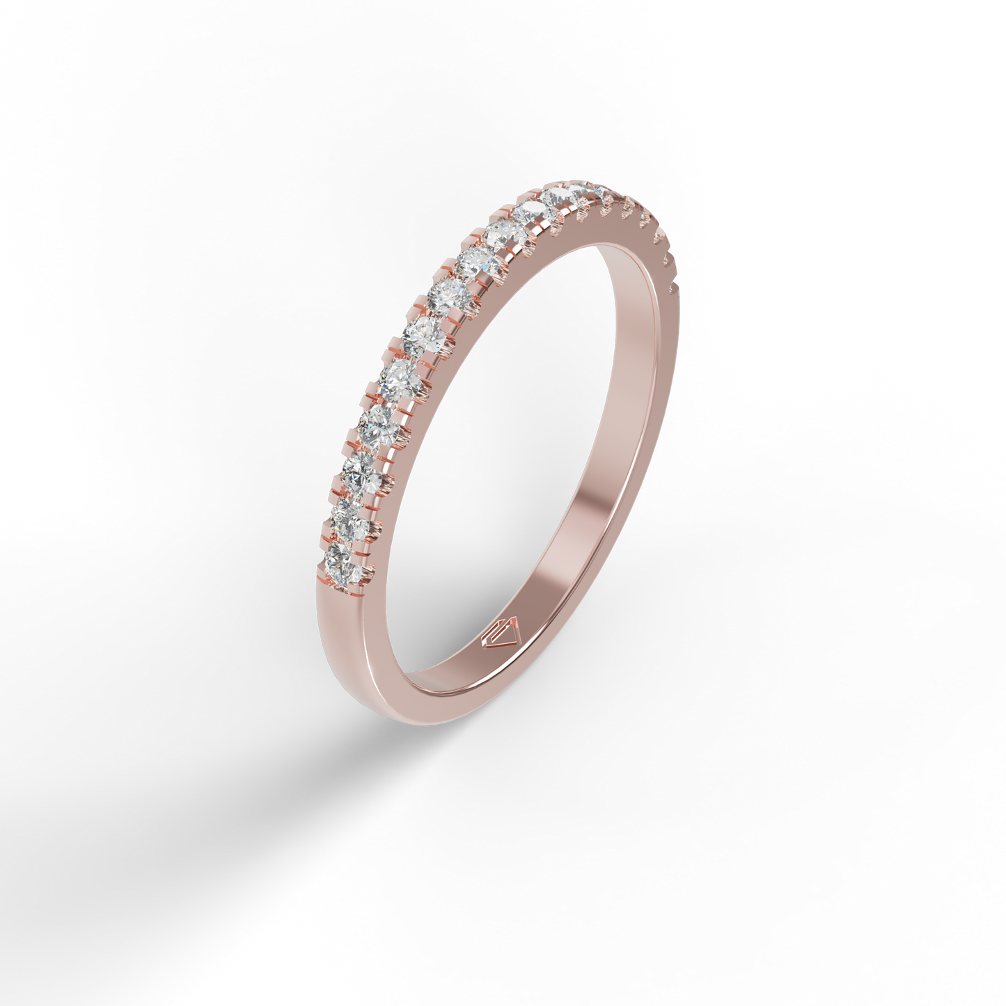 Guru Jewel's Fascinating Round C.Z Diamond Studded Eternity Band Ring For Her