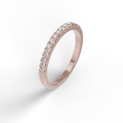 Guru Jewel's Fascinating Round C.Z Diamond Studded Eternity Band Ring For Her