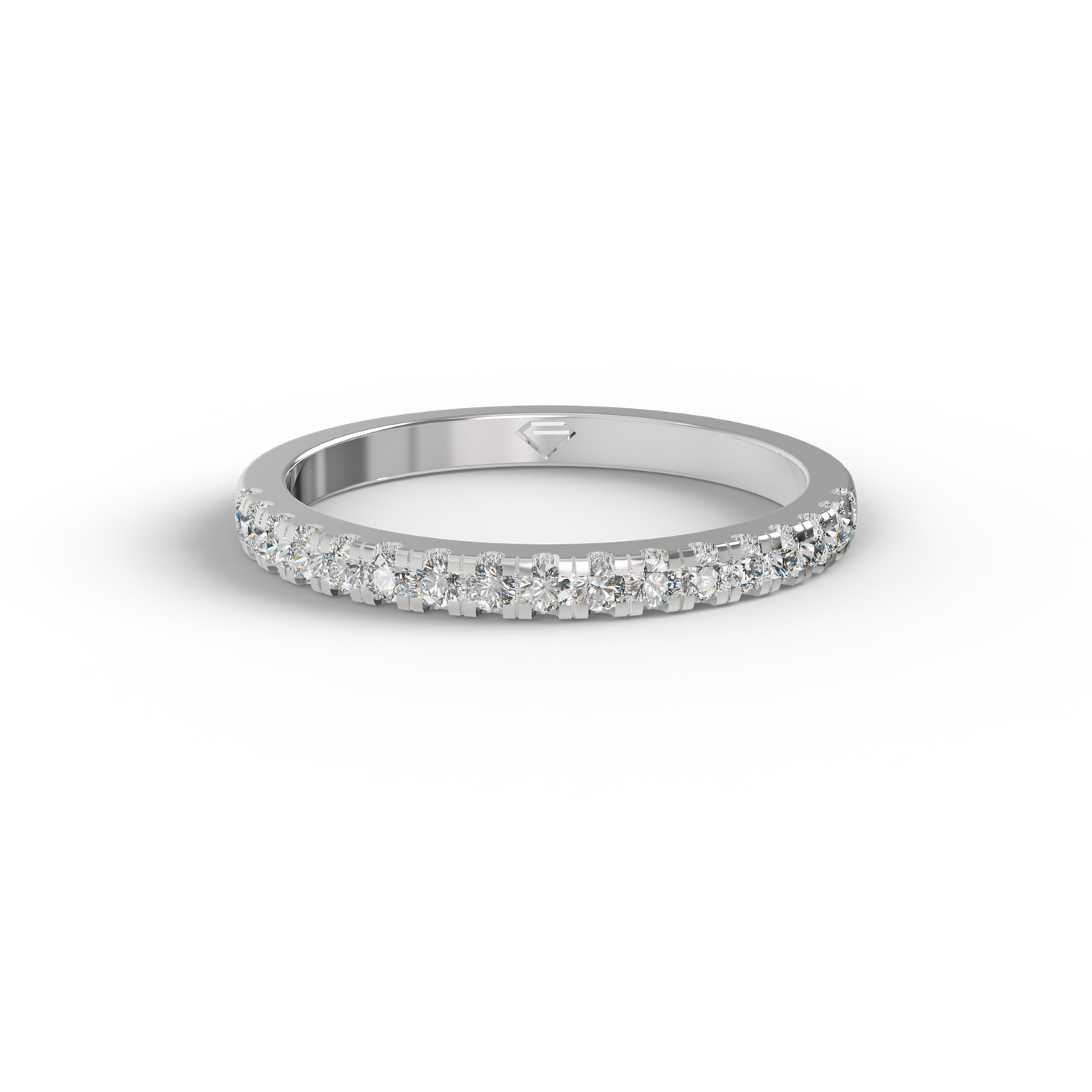 Guru Jewel's Fascinating Round C.Z Diamond Studded Eternity Band Ring For Her
