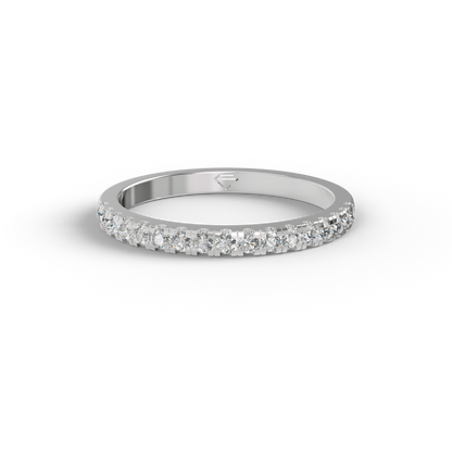 Guru Jewel's Fascinating Round C.Z Diamond Studded Eternity Band Ring For Her