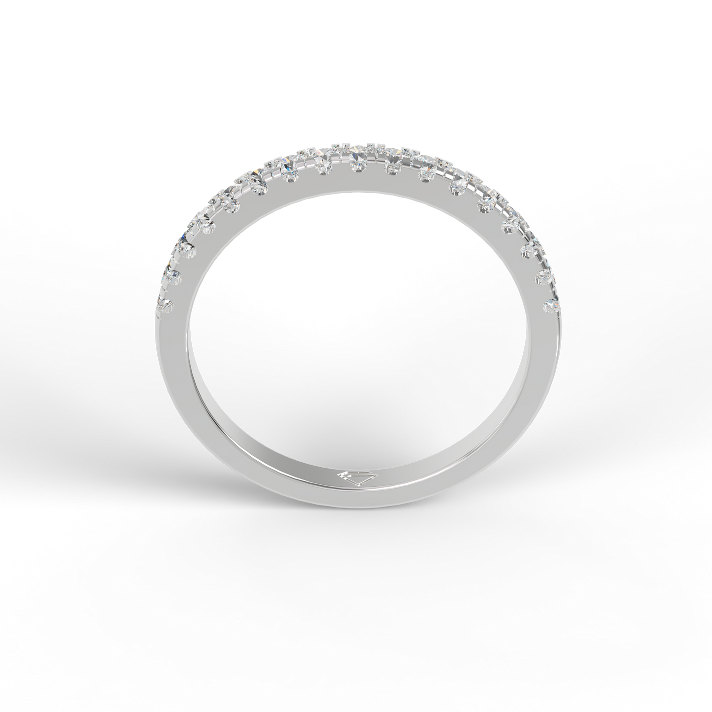 Guru Jewel's Fascinating Round C.Z Diamond Studded Eternity Band Ring For Her