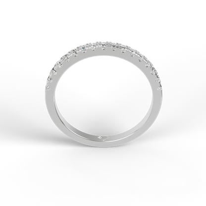 Guru Jewel's Fascinating Round C.Z Diamond Studded Eternity Band Ring For Her