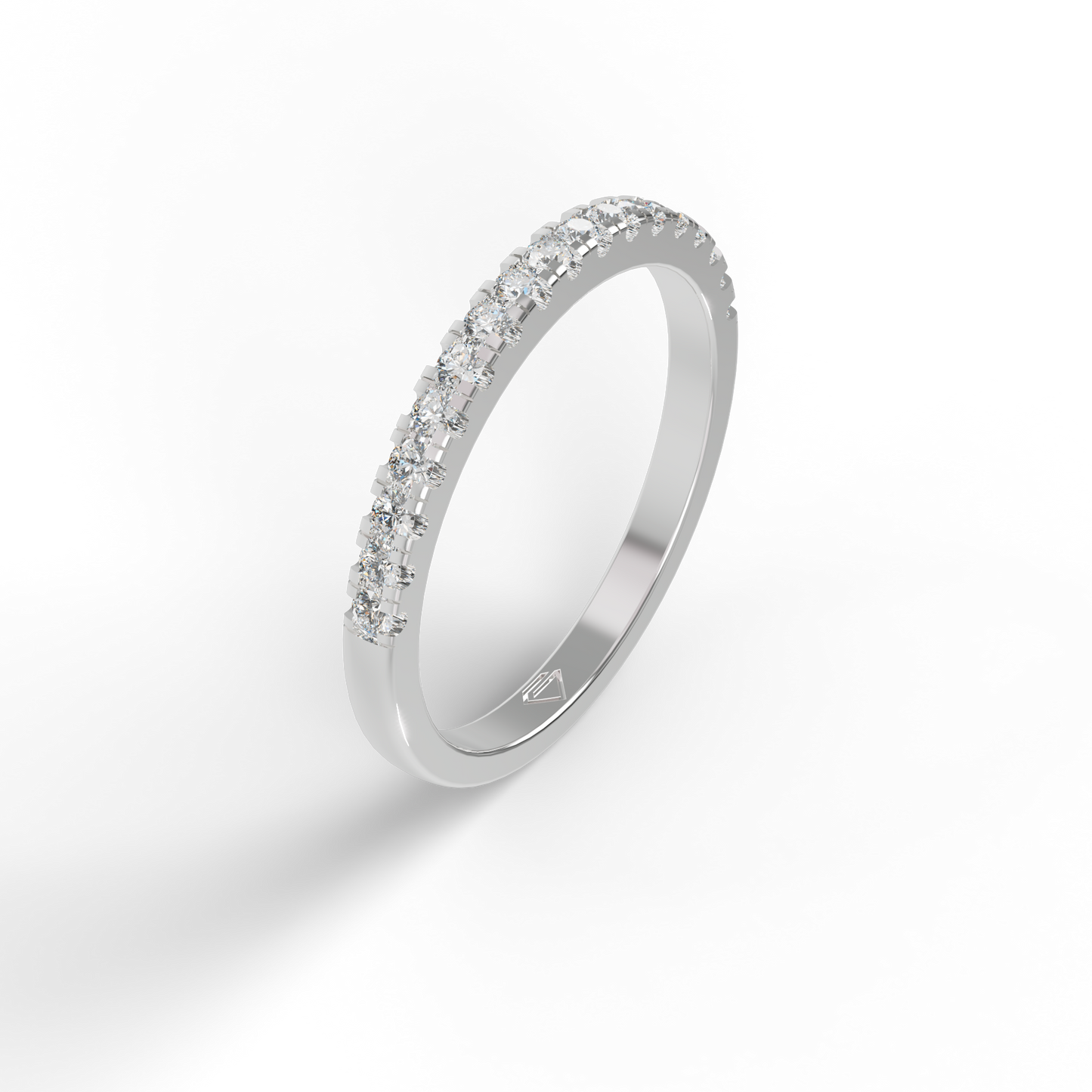Guru Jewel's Fascinating Round C.Z Diamond Studded Eternity Band Ring For Her
