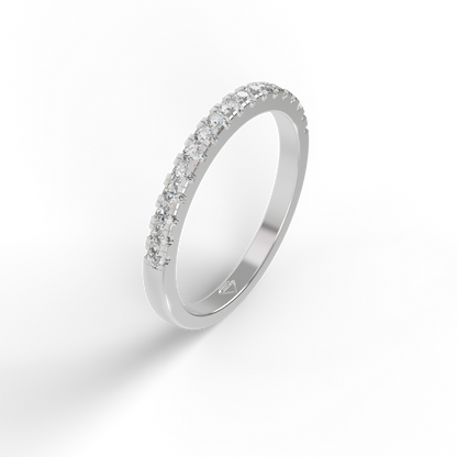 Guru Jewel's Fascinating Round C.Z Diamond Studded Eternity Band Ring For Her