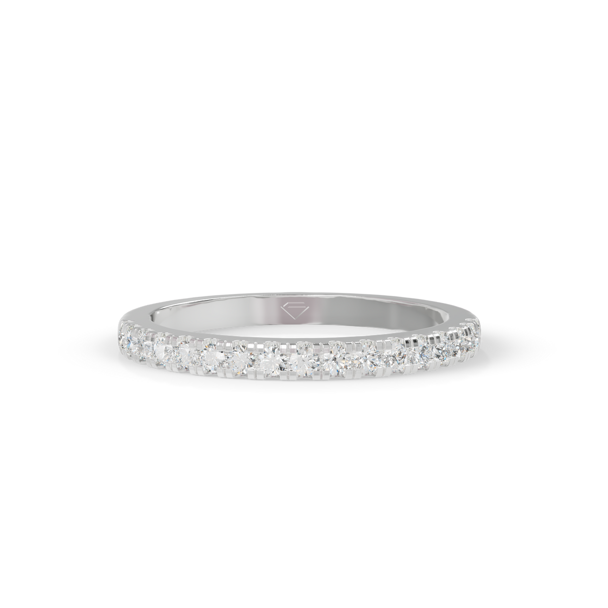 Guru Jewel's Dazzling Full Circle Diamond Silver Ring for Her