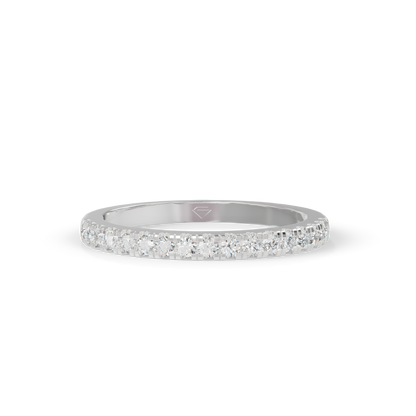 Guru Jewel's Dazzling Full Circle Diamond Silver Ring for Her