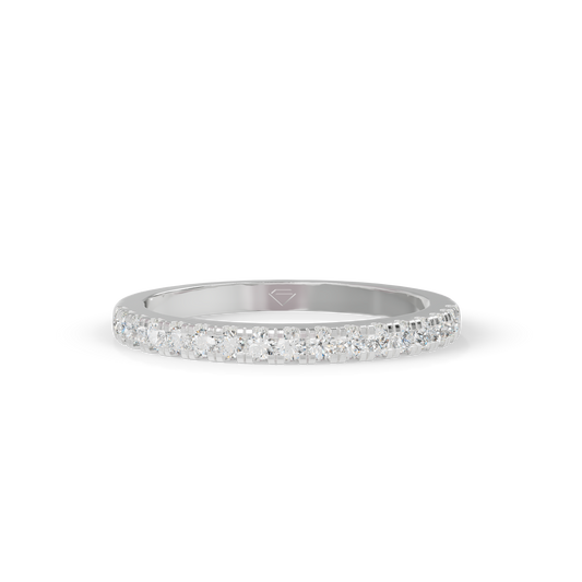 Guru Jewel's Dazzling Full Circle Diamond Silver Ring for Her