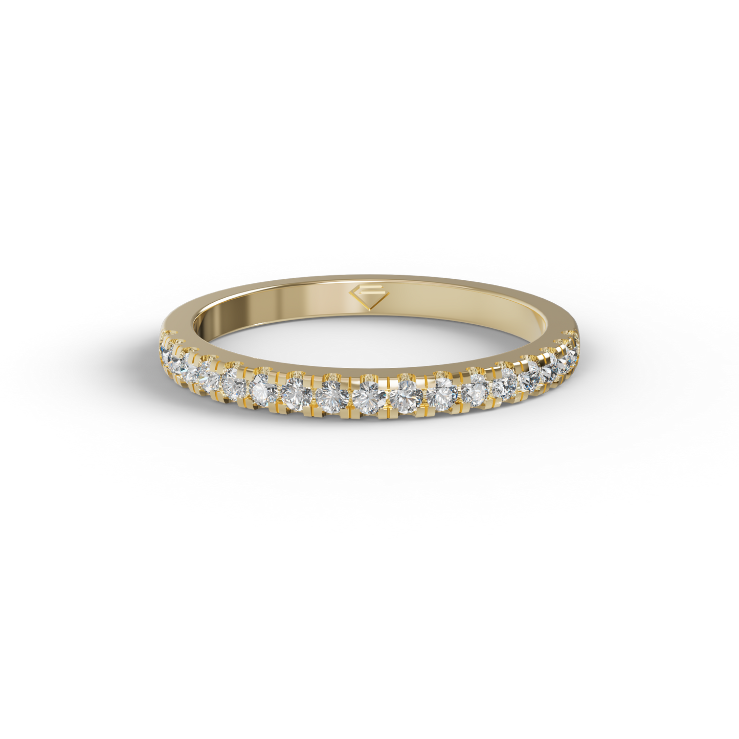 Guru Jewel's Fascinating Round C.Z Diamond Studded Eternity Band Ring For Her