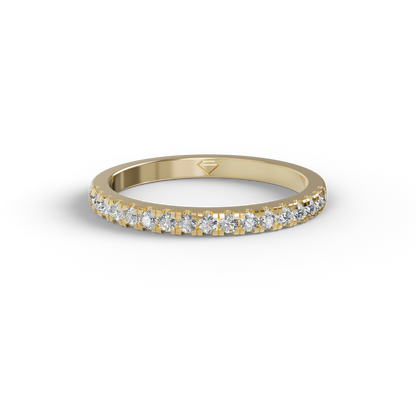 Guru Jewel's Fascinating Round C.Z Diamond Studded Eternity Band Ring For Her