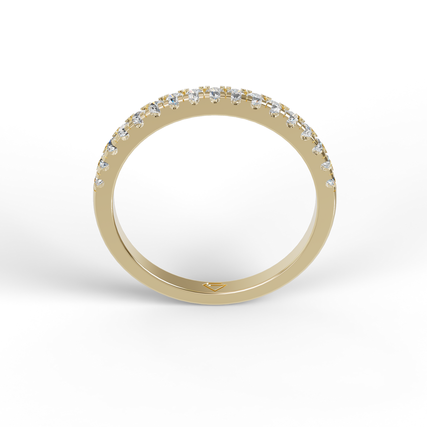 Guru Jewel's Fascinating Round C.Z Diamond Studded Eternity Band Ring For Her
