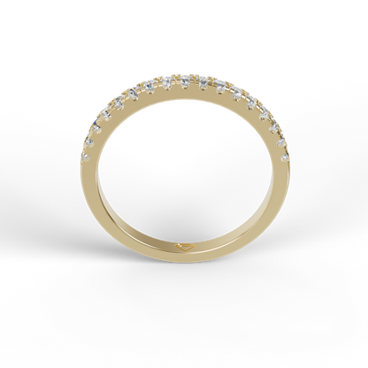 Guru Jewel's Fascinating Round C.Z Diamond Studded Eternity Band Ring For Her