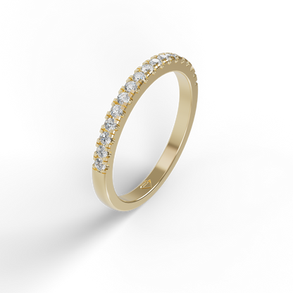 Guru Jewel's Fascinating Round C.Z Diamond Studded Eternity Band Ring For Her