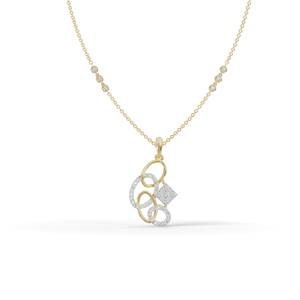 Guru Jewel's Luminous Multi-Circle Linked Statement Pendant for Her