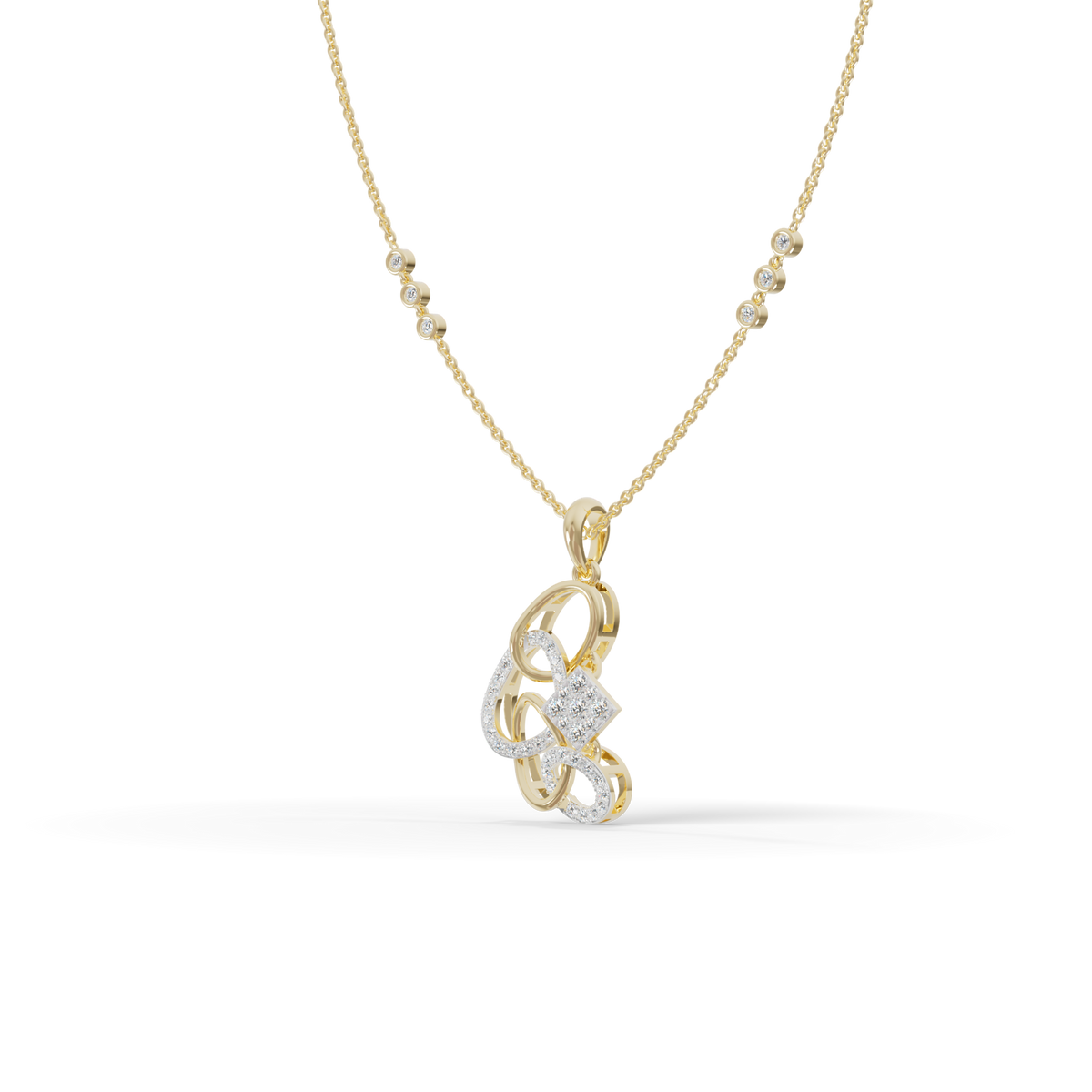 Guru Jewel's Luminous Multi-Circle Linked Statement Pendant for Her